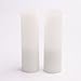 GiveU Flameless Led Votive Candle with Timer, Battery Operated Pillar Candle for Celebration Party, White, 1.75x6