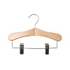 Childrens Wooden Hanger with Adjustable Clips