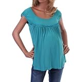 Aqua Maternity Short Sleeve Shirt