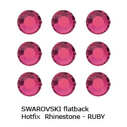 Swarovski Crystal Hotfix Flatback RHINESTONE #2028 Xilion Rose ss20 Ruby (50)