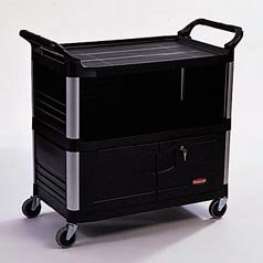 Equipment Cart, 3-sided, black