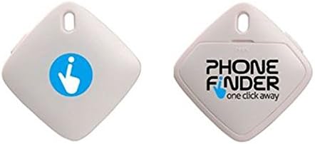 Phone Finder - A Bluetooth device that allows you to find your phone in just one click. Once clicked, your phone will ring, vibrate and flash so that you can find it. Easily attaches To Your Key Ring. - White