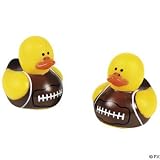 24-pc Mini Football Rubber Ducky Party Favors