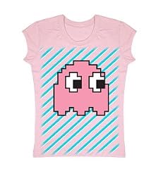 Pac-Man Pinky Ghost Juniors Pink Tee T-shirt