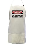 WARNING DIRT BIKE RACING MAKES ME HORNY Full Size Professional Apron (3 Pockets)