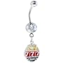 Single Gem Lucky Sevens Slot Dangle Belly Ring