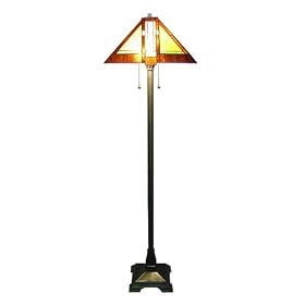Aztec Mission Tiffany-Style Floor Lamp by Aztec