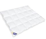 Daunendecke PRO SLEEP medium 6x6 Karos, 200x200 cm, 830 gr