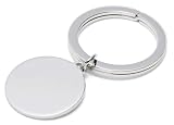Sterling Silver Round Tag Key Holder
