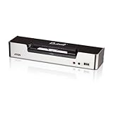 ATEN 2-Port Dual Video Dual Link DVI KVMP Switch with Audio Support and Cables CS1642 (Silver on Black)