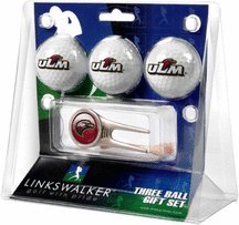 Louisiana Warhawks 3 Golf Ball Gift Pack With Cap Tool