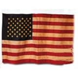 Primitive American Flag - Prim Tea Dyed Americana Flag 3x5 Ft