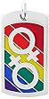 Lesbian Symbol Pewter Pendant Necklace