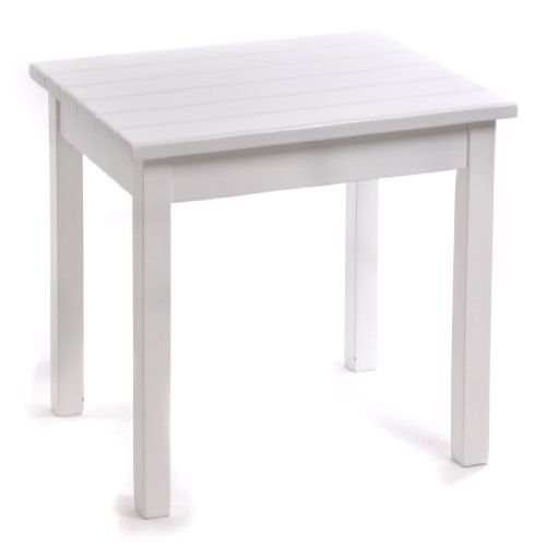 White SquareLeg Side Table RTA Tables & Stands