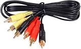 Cabling4Less 3m 3 x Phono (Left + Right + Video) Cable