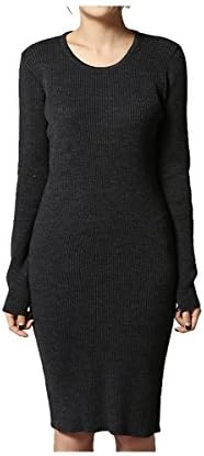 Fassionmap Short Sleeve Sweater Knit Maxi Dress