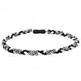 Hurricane Power Titanium Necklace Energy Balance Black/white 18"