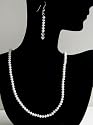 Bridal Bridemaides Wedding Exclusive Jewelry Swarovski Chalk & AB Chalk Sterling Silver Earrings & Necklace (BRAND NEW)