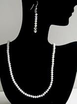 Bridal Bridemaides Wedding Exclusive Jewelry Swarovski Chalk & AB Chalk Sterling Silver Earrings & Necklace (BRAND NEW)