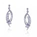 White Gold Dangle Journey Earrings 1/4 Carat Diamond