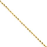 1.75mm, 14 Karat Yellow Gold, Handmade Rope Chain - 6 inch