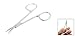 uxcell Beauty Tool Brow Trimmer Stainless Steel Thin Precision Blades Eyebrow Shear Curved Edge Scissors Silver Tone
