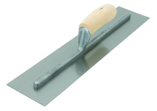 QLT By MARSHALLTOWN FT363 14-Inch by 4-Inch Finishing Trowel with Curved Wood Handle