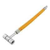 uxcell ダブル ヘッド 自転車 車用空気入れ ポンプ タイヤ インフレータ イエロー