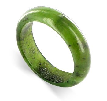 Adorable Fragile Green Jade Band Ring