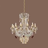 Crystorama Lighting Group 4512-GL Gold Leaf Paris Flea Twelve Light Paris Flea Chandelier Adorned wi
