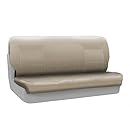 Coverking Rear Custom Fit Seat Cover for Select Honda Civic Models - Genuine Leather  (Beige)