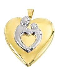 Yellow Gold Filled Heart Shaped Mother and Child Locket