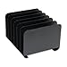 Desktop Vertical Organizer, Six Sections, Steel, 12 x 11 x 8 1/8, Black (10 Pack)
