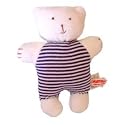 Sckoon Organic Cotton Soft Navy Stripe Toy: Baby Bear Doll (stuffing is organic cotton, too!)