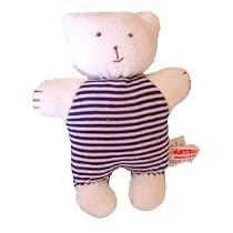 Sckoon Organic Cotton Soft Navy Stripe Toy: Baby Bear Doll (stuffing is organic cotton, too!)