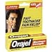 PRODUCT DESCRIPTION:For the temporary relief of pain due to toothaches::::INGREDIENTS:Active IngredientsBenzocaine 20::Inactive IngredientsFlavor; Polyethylene Glycols; Sodium Saccharin; Sorbic Acid::::SUGGESTED USE:Remove cap. Cut open tip of tube at score mark. Squeeze a small quantity of Orajel directly into cavity and around gum surrounding the teeth.