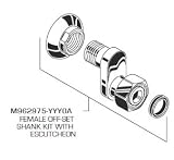 American Standard M962975-0020A Female Off-set Shank Kit Escutcheon Exposed Wall Mount Sink Faucet - Chrome
