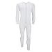 FLOSO Mens Thermal Underwear All In One Union Suit With Rear Flap (Standard Range)