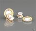 Reutter Porcelain Miniature French Rose Plate set with