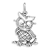 Oxidized Owl Charm