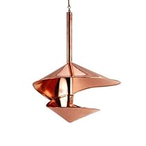 Hanging Bird Feeder "Copper Spiral", 10" Diameter