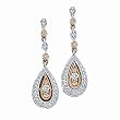 14k Two-Tone Gold & Diamond Teardrop Earrings (0.40ctw)