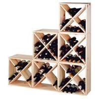Modular Wine Rack - 24 Bottle - Pine Wood (Pine) (20H x 20W x 8 3 4D) by Wine Cellar Innovation