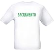 SACRAMENTO - GREEN LETTERING - City-series - White T-shirt