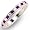 Sterling Silver Clear and Amethyst Swarovski Crystal Band