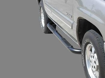 Go Industries Side Nerf Bars Cab Length Black Powder Coat Chevrolet Blazer 1995 to 2005 (4DR) (Downsized)