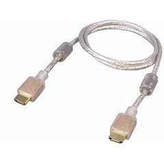 All4u BC 198 HDMI-Kabel (HDMI-Stecker 19 polig - HDMI-Stecker 19 polig, HDMI 1.3b mit Ferrite) 1 m transparent