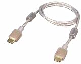 All4u BC 198 HDMI-Kabel (HDMI-Stecker 19 polig - HDMI-Stecker 19 polig, HDMI 1.3b mit Ferrite) 1 m transparent