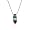 Eve's Addiction Genuine Opal and Amethyst CZ Silver Necklace, 18 inches