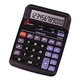12-Digit Desktop Calculator, Dual-Powered, Black (NSN4844560)